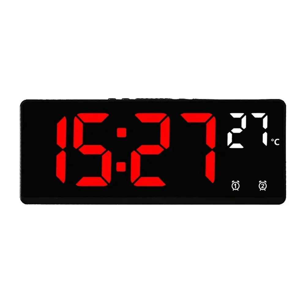 Digital Alarm Clock Clap-Activated Dual Alarms LED Mirror Display
