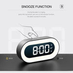 Digital Alarm Clock Dimmable Night Light Rechargeable 15-Day Battery Life