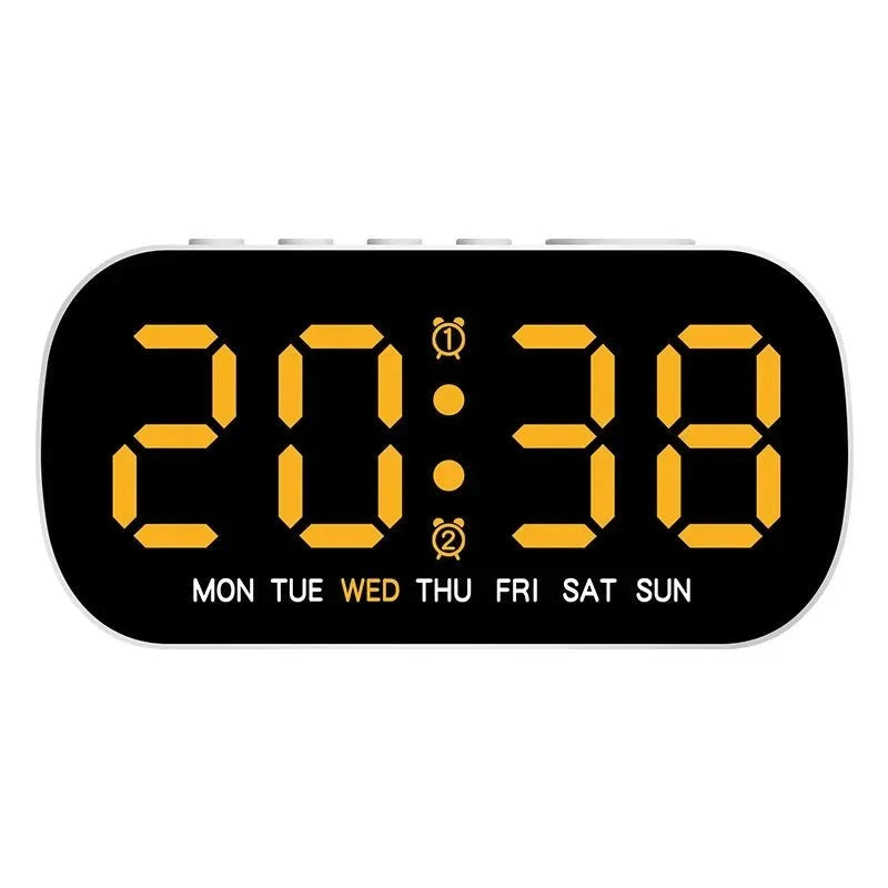 Digital Alarm Clock Dual Alarms Temperature Display