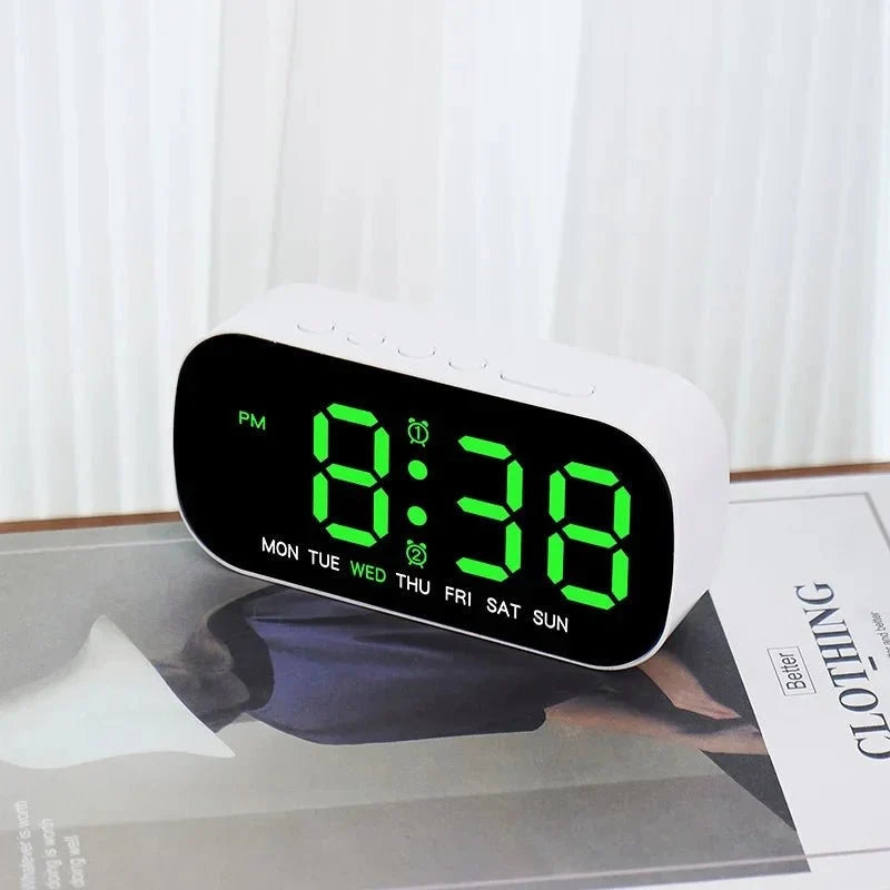 Digital Alarm Clock Dual Alarms Temperature Display
