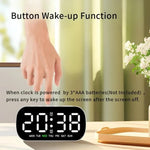 Digital Alarm Clock Dual Alarms Temperature Display