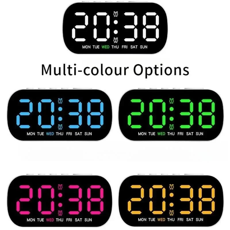 Digital Alarm Clock Dual Alarms Temperature Display