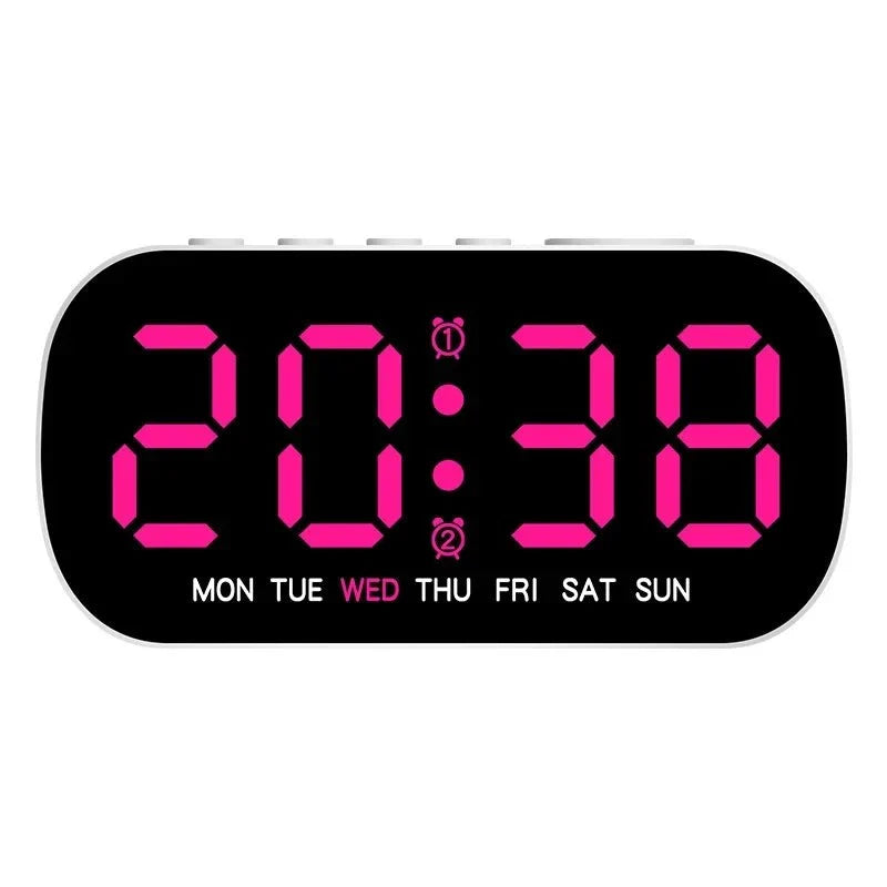 Digital Alarm Clock Dual Alarms Temperature Display