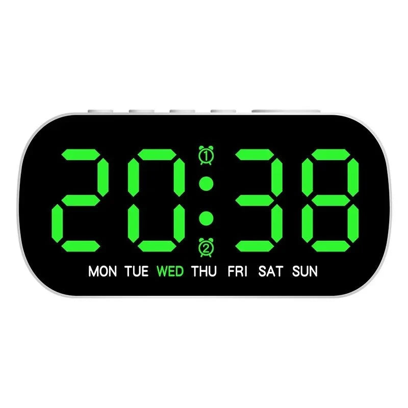 Digital Alarm Clock Dual Alarms Temperature Display