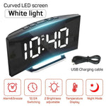 Digital Alarm Clock Large LED Display Silent Operation