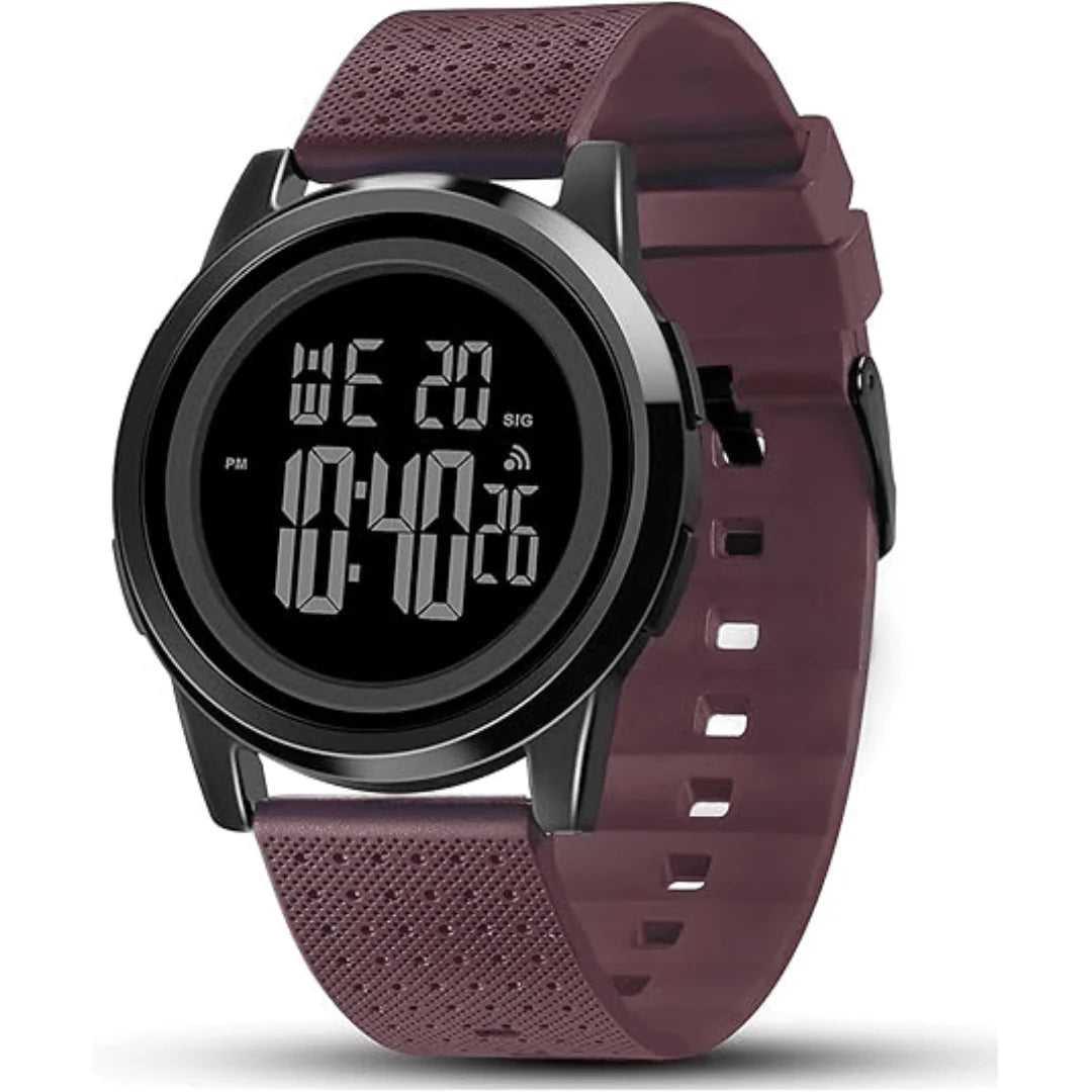 Digital Sports Watch Ultra-Thin Stainless Steel Water-Resistant