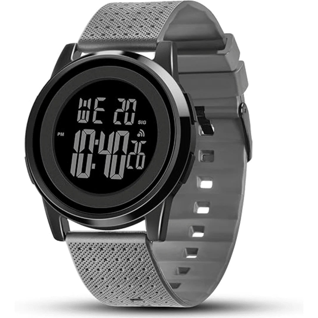 Digital Sports Watch Ultra-Thin Stainless Steel Water-Resistant