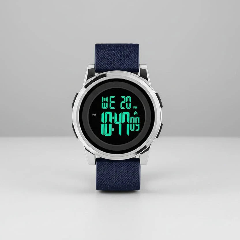 Digital Sports Watch Ultra-Thin Stainless Steel Water-Resistant