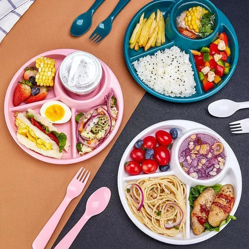 Dinner Plate Divided Polypropylene Portion Control