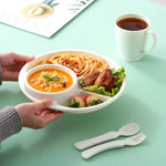 Dinner Plate Divided Polypropylene Portion Control