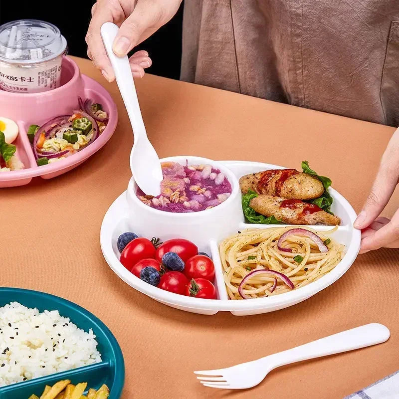 Dinner Plate Divided Polypropylene Portion Control