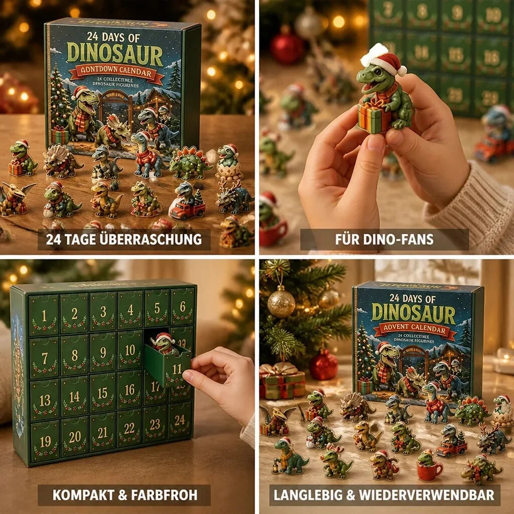 Dinosaur Advent Calendar 24 Acrylic Figures Compact Book Format