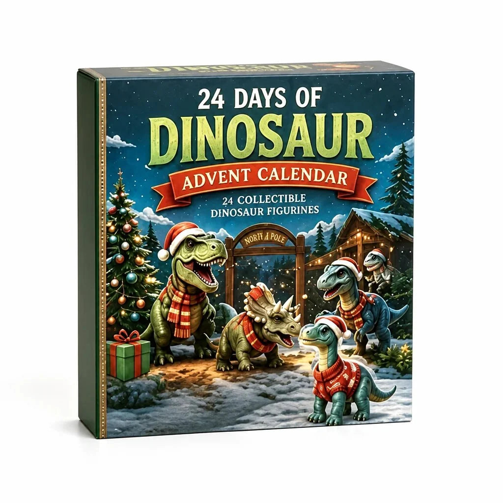 Dinosaur Advent Calendar 24 Acrylic Figures Compact Book Format