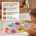 Dinosaur Bath Toy Color-Changing LED Waterproof BPA-Free