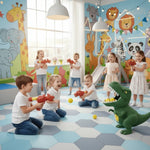 Dinosaur Shooting Game Soft Foam Ball Blaster Target Included