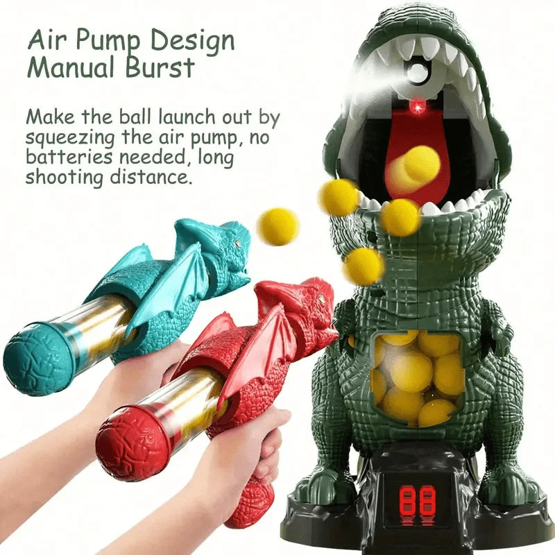 Dinosaur Shooting Game Soft Foam Balls Target Included