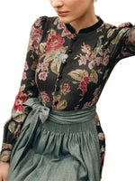 Dirndl Dress Floral Print Pleated Apron Included