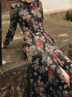 Dirndl Dress Floral Print Pleated Apron Included