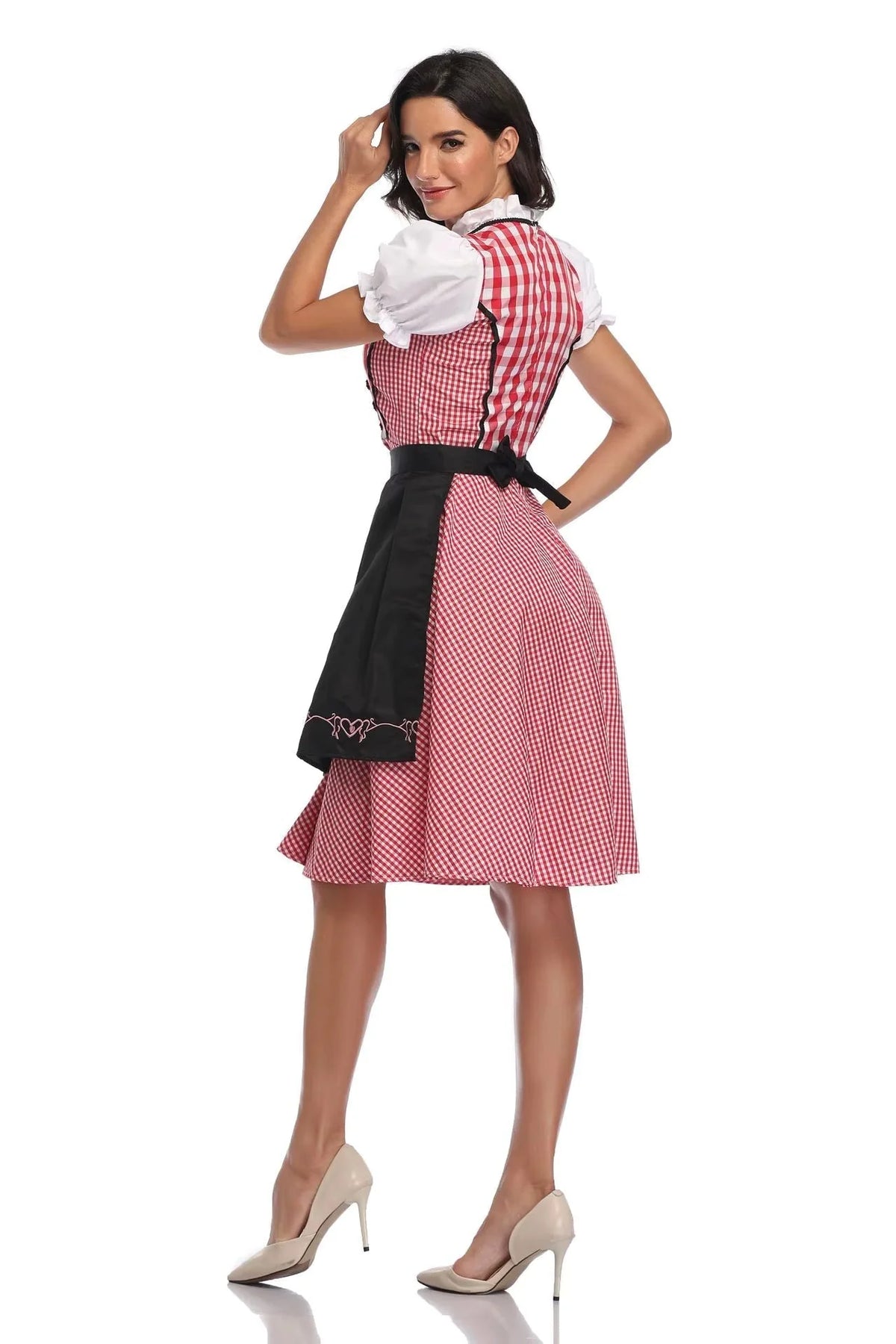 Dirndl Dress Set Polyester Dress & Matching Apron