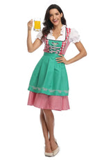 Dirndl Dress Set Polyester Dress & Matching Apron