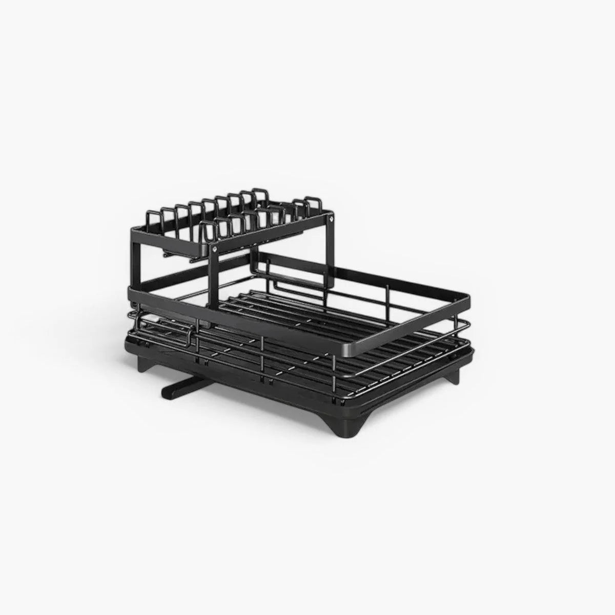 Dish Drainer Stainless Steel Space-Saving Non-Slip Feet