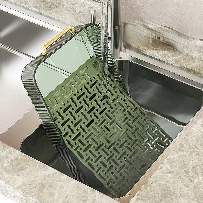 Dish Drainer Tray Dual-Use Serving Plastic Grid