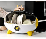 Dish Drying Rack Plastic Large-Capacity Capsule Design