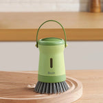 Dishwashing Brush Built-In Soap Dispenser Ergonomic Handle Hanging Storage