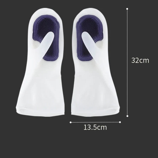 Dishwashing Gloves Dense Soft Brush Non-Slip Grip
