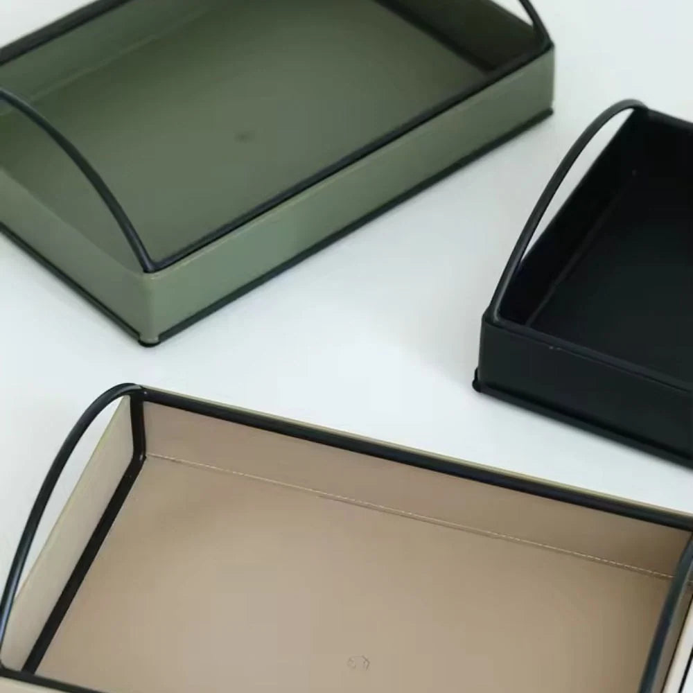 Display Tray Iron Integrated Handles for Organization