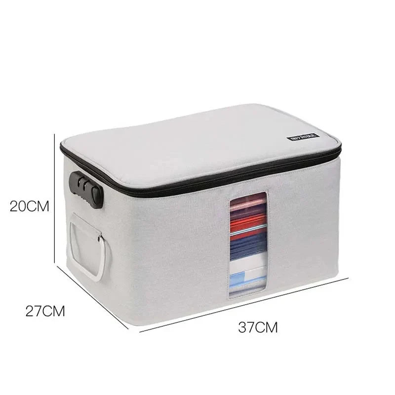 Document Organizer Bag Oxford Fabric Locking Large Capacity
