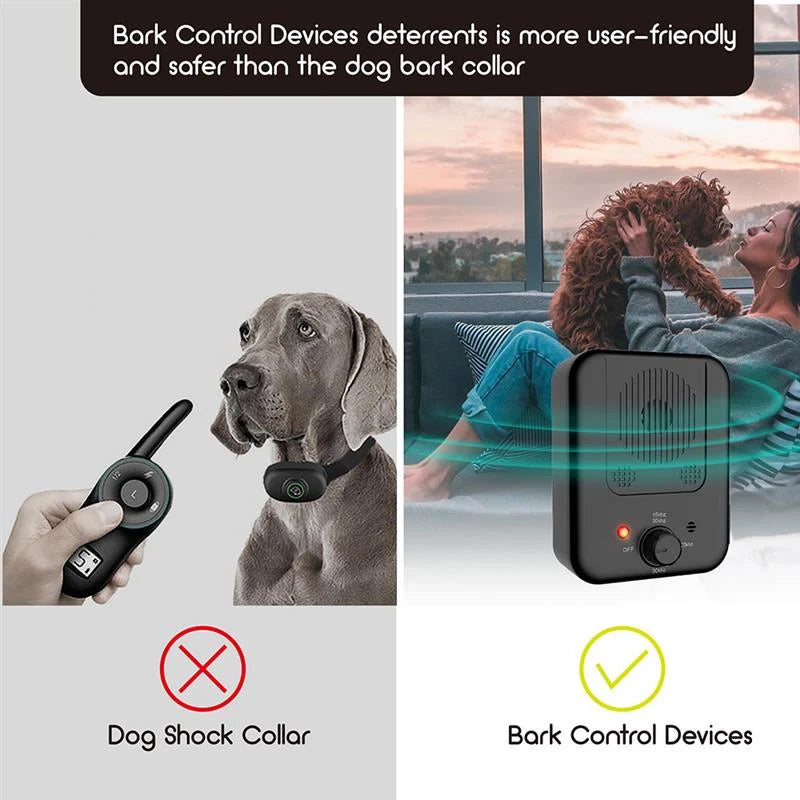 Dog Bark Control Device Automatic Ultrasonic Detection 50-Foot Range