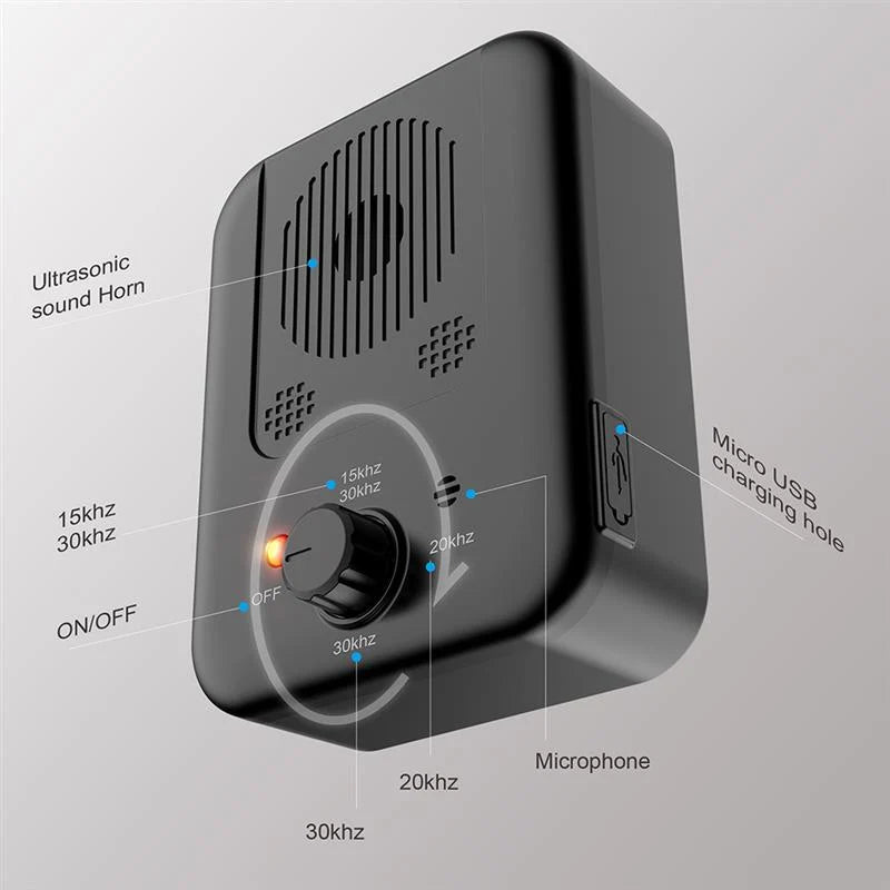 Dog Bark Control Device Automatic Ultrasonic Detection 50-Foot Range