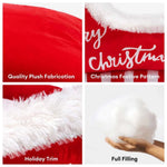 Dog Bed Christmas Sleigh Design Plush Faux Fur Non-Slip