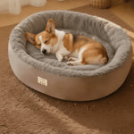 Dog Bed Donut Arctic Fleece Non-Slip Bottom