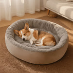 Dog Bed Donut Arctic Fleece Non-Slip Bottom
