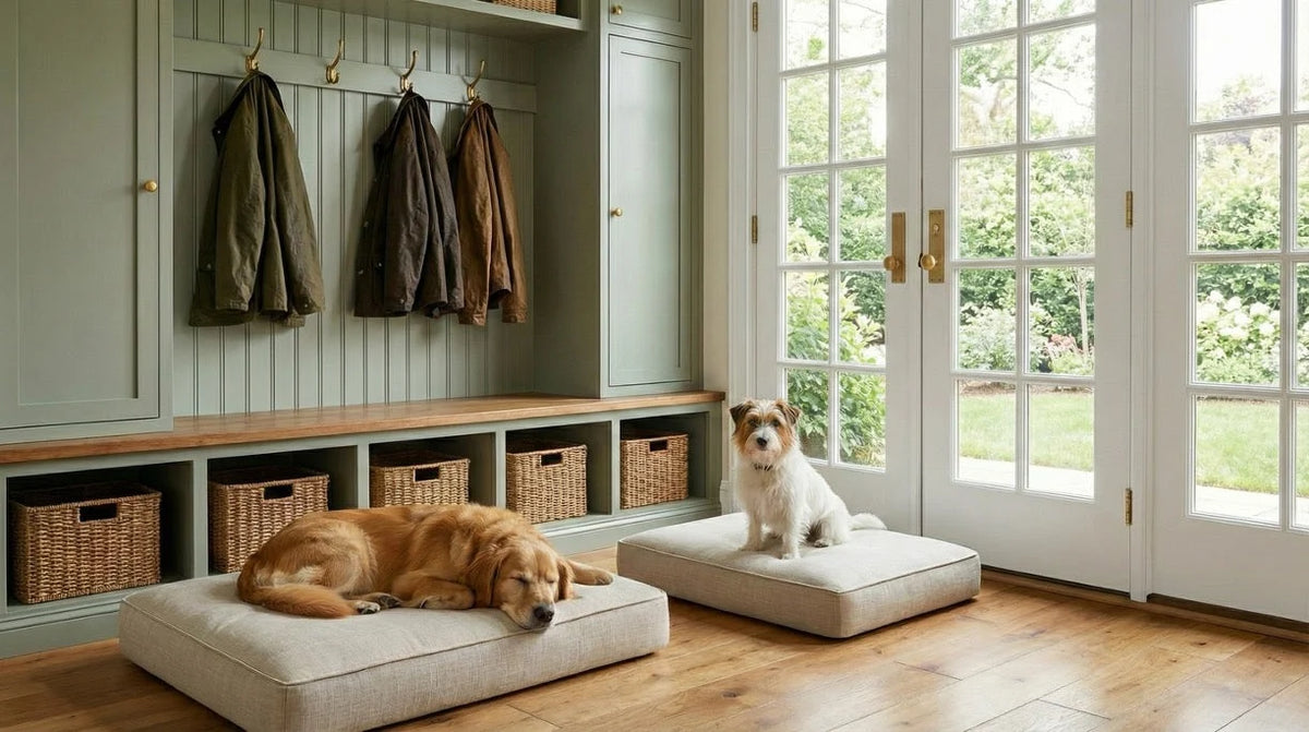 Dog Bed Machine-Washable Cover Water-Resistant Insert Recycled-Bottle Fill