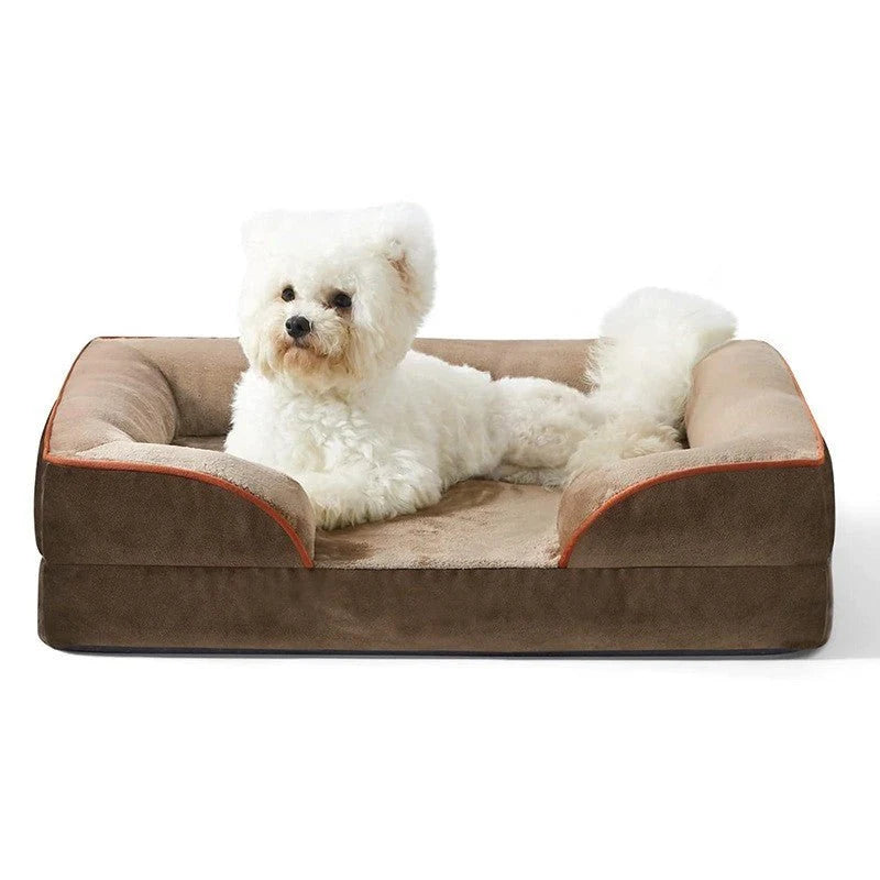 Dog Bed Orthopedic Foam Removable Machine-Washable Velvet Cover