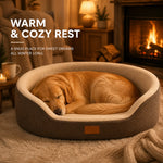 Dog Bed Orthopedic Foam Waterproof Lining Raised Edges