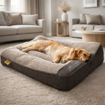 Dog Bed Orthopedic Raised Headrest Removable Washable Cover