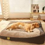 Dog Bed Orthopedic Raised Headrest Removable Washable Cover