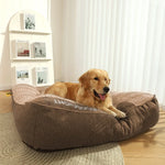 Dog Bed Orthopedic Raised Headrest Removable Washable Cover