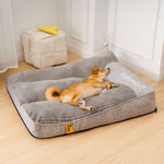 Dog Bed Orthopedic Raised Headrest Removable Washable Cover
