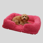 Dog Bed Plush Padded Raised Sides Removable Machine-Washable Cover