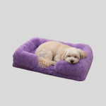 Dog Bed Plush Padded Raised Sides Removable Machine-Washable Cover