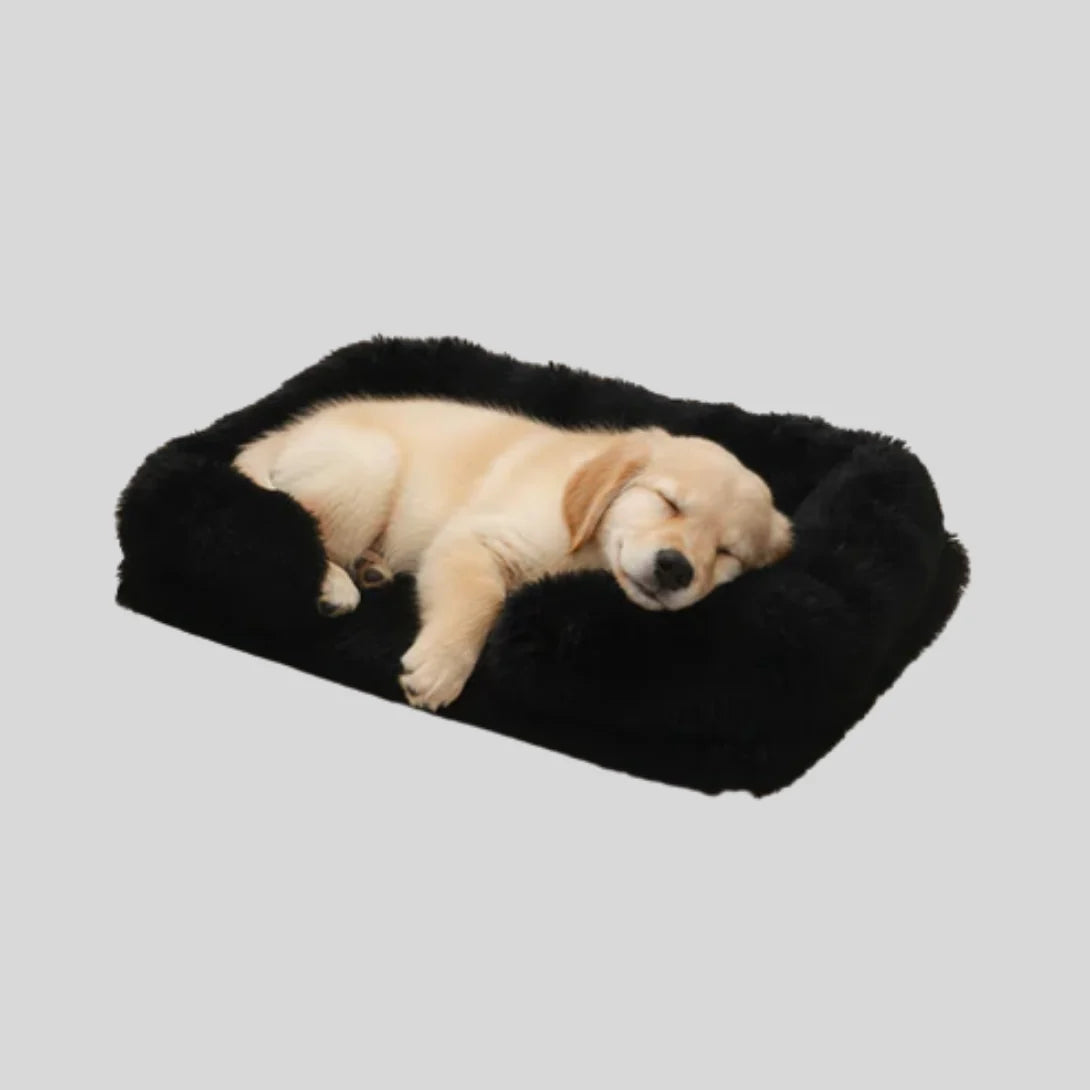 Dog Bed Plush Padded Raised Sides Removable Machine-Washable Cover