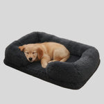 Dog Bed Plush Padded Raised Sides Removable Machine-Washable Cover