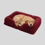 Dog Bed Plush Padded Raised Sides Removable Machine-Washable Cover