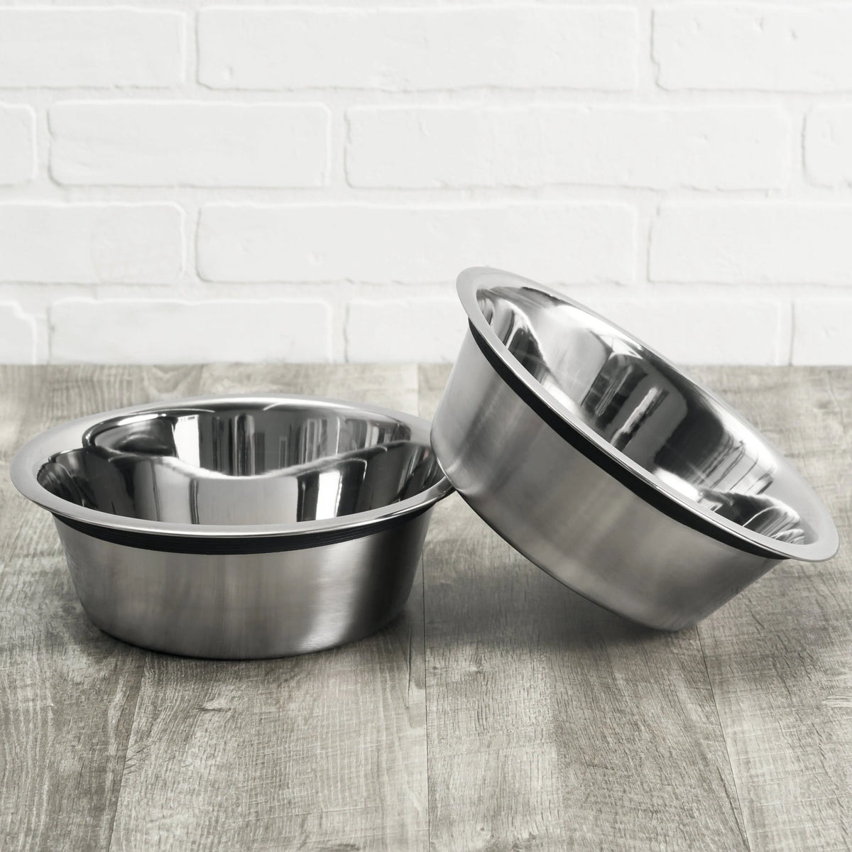 Dog Bowl Set Stainless Steel Non-Slip Set of 2