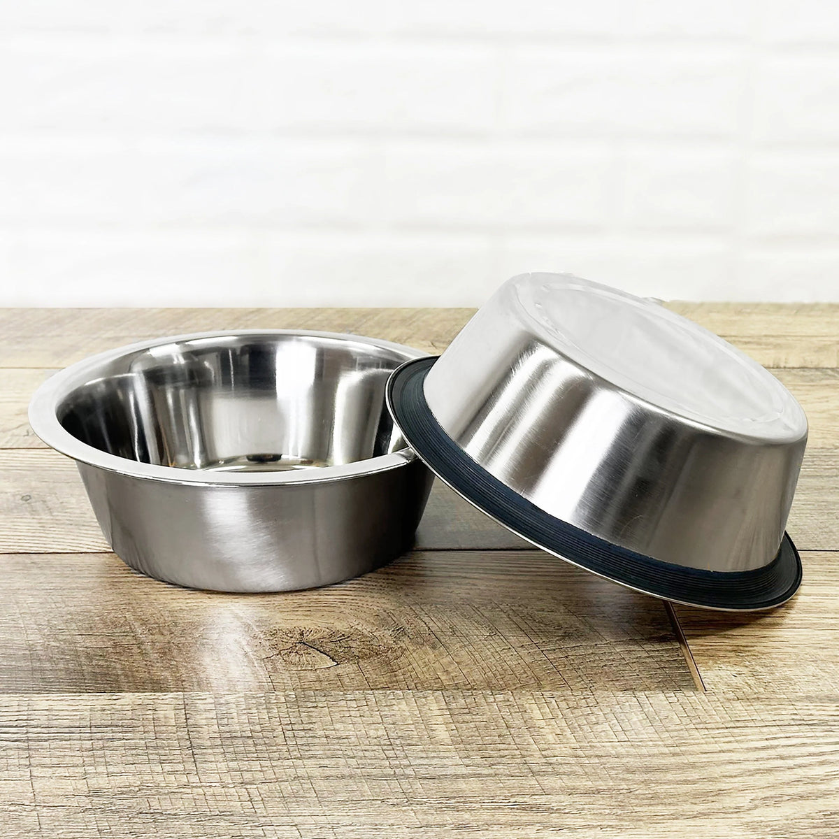 Dog Bowl Set Stainless Steel Non-Slip Set of 2